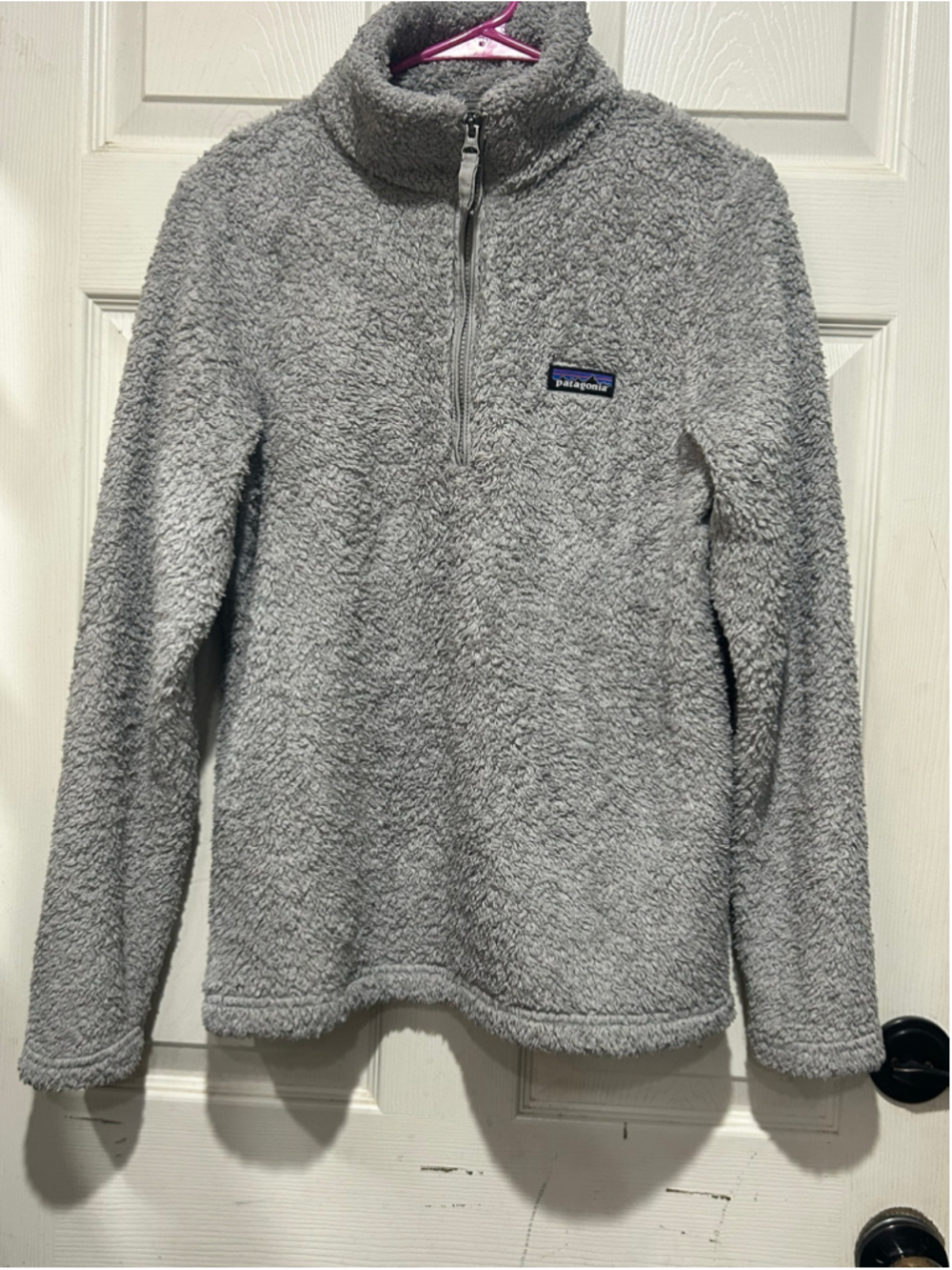 Women's Patagonia Fleece Quarter-Zip Pullover Grey Size L